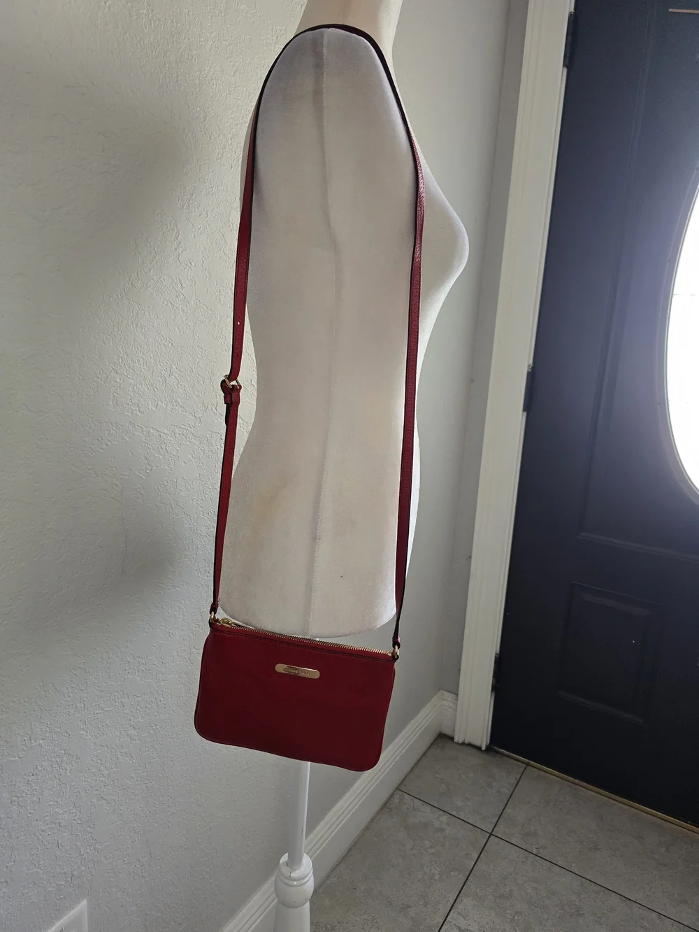 Michael Kors Red Leather Crossbody Mini Bag
